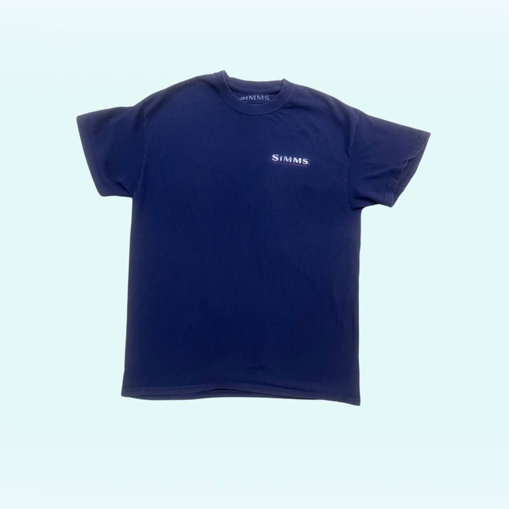 Simms Distressed Navy Blue T-Shirt - Boys Medium